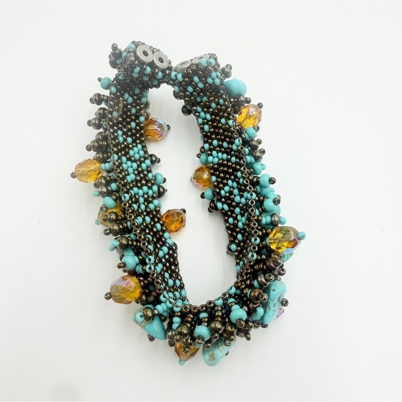 Turquoise & Bronze Funky Overload Bracelet - Picture 7 of 9